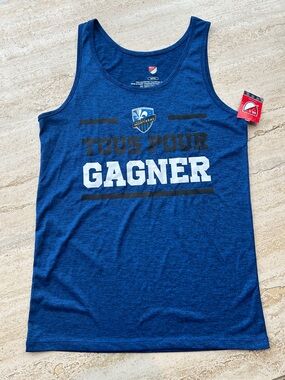 NEW 🆕 MLS Official Impact Montreal Crew 'Tous Pour Gagner' Blue Tank Top size S
